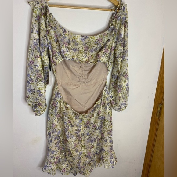 NWT ASTR the Label Anastasia Cottagecore Cutout Floral Dress - Picture 12 of 13
